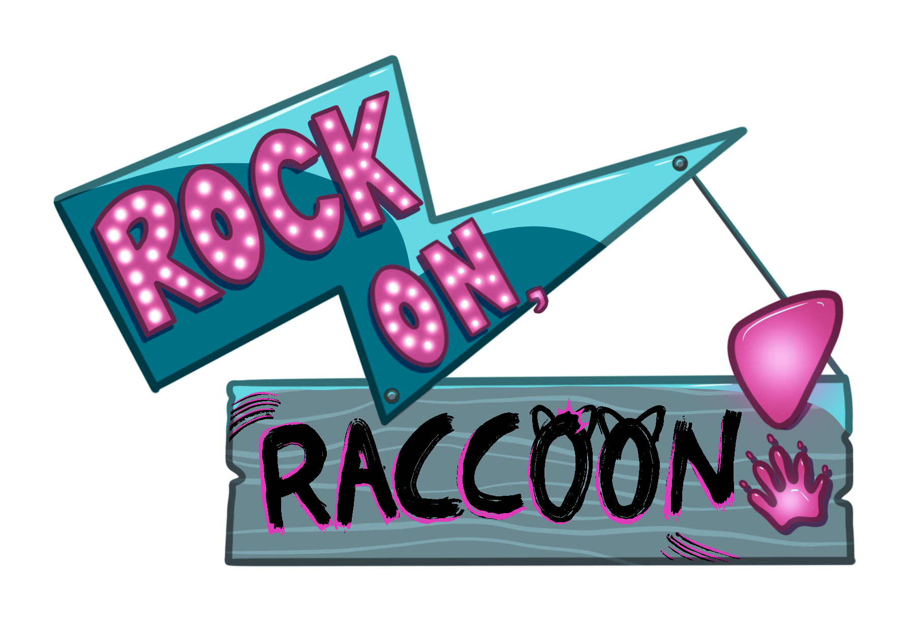 Rock on Racoon title